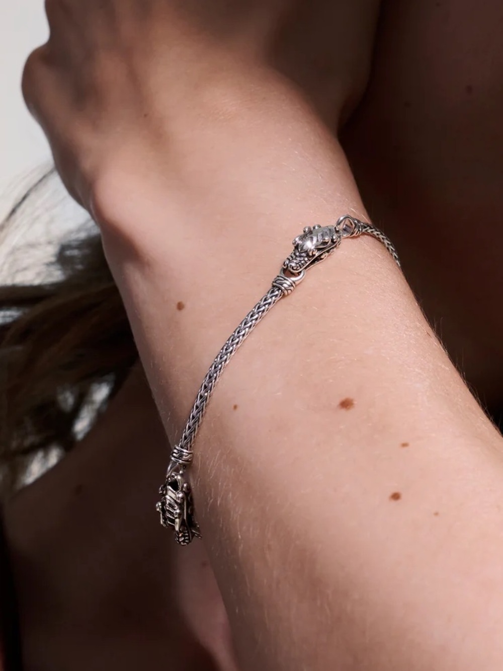 John Hardy Naga Sterling Silver Dragon Station Bracelet